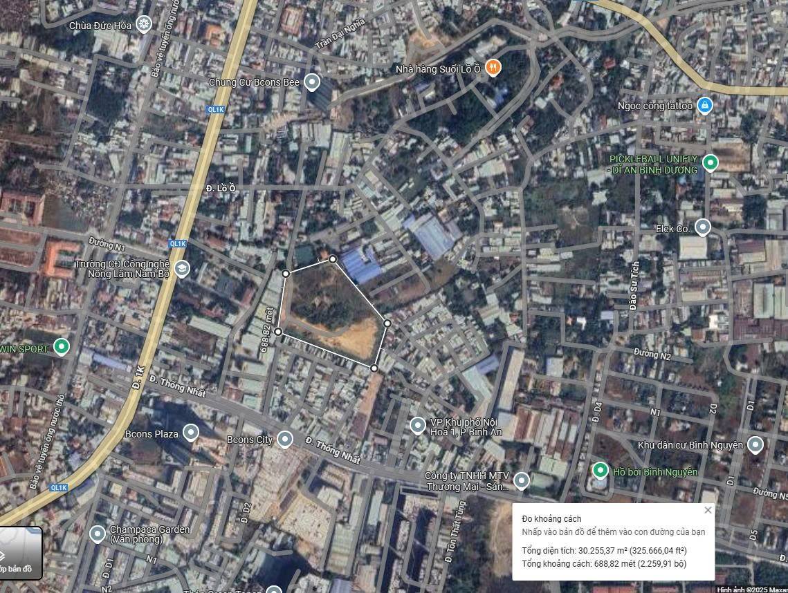 Vị trí khu đất Bcons Center City Vị trí khu đất Bcons Center City